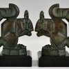 Art Deco squirrel bookends