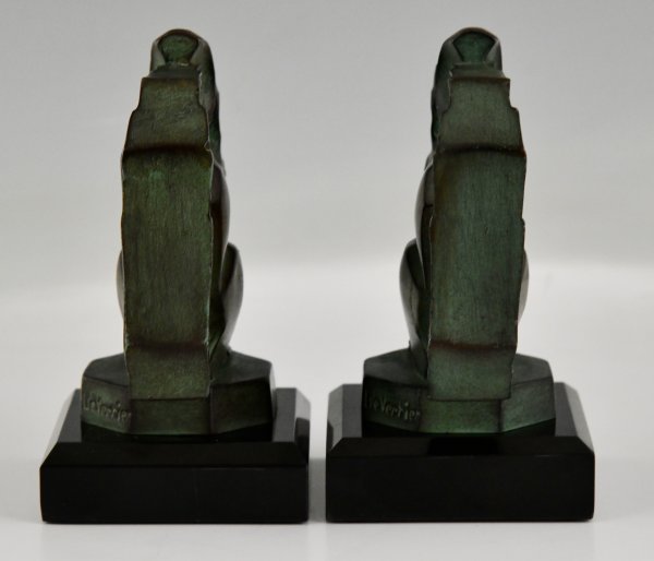 Art Deco squirrel bookends