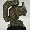 Art Deco squirrel bookends