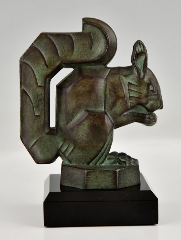 Art Deco squirrel bookends