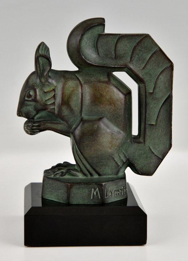 Art Deco squirrel bookends