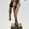 Art Nouveau bronzen sculptuur dansend paar