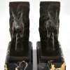 Art Deco leaping deer bookends