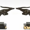 Art Deco leaping deer bookends