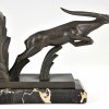 Art Deco leaping deer bookends