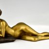 Chalon bronze nude sculpture Art Nouveau -
