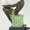 Art Deco style lamp seated nude DELASSEMENT LUMINEUX