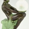 Art Deco style lamp seated nude DELASSEMENT LUMINEUX