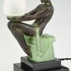 Art Deco style lamp seated nude DELASSEMENT LUMINEUX