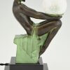 Art Deco style lamp seated nude DELASSEMENT LUMINEUX