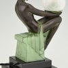 Art Deco style lamp seated nude DELASSEMENT LUMINEUX