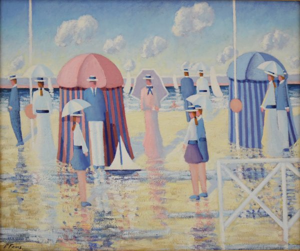 Paul Frans painting beach