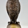 Large antique owl tobacco jar.