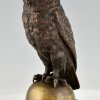 Large antique owl tobacco jar.