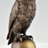 Large antique owl tobacco jar.