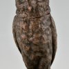 Large antique owl tobacco jar.