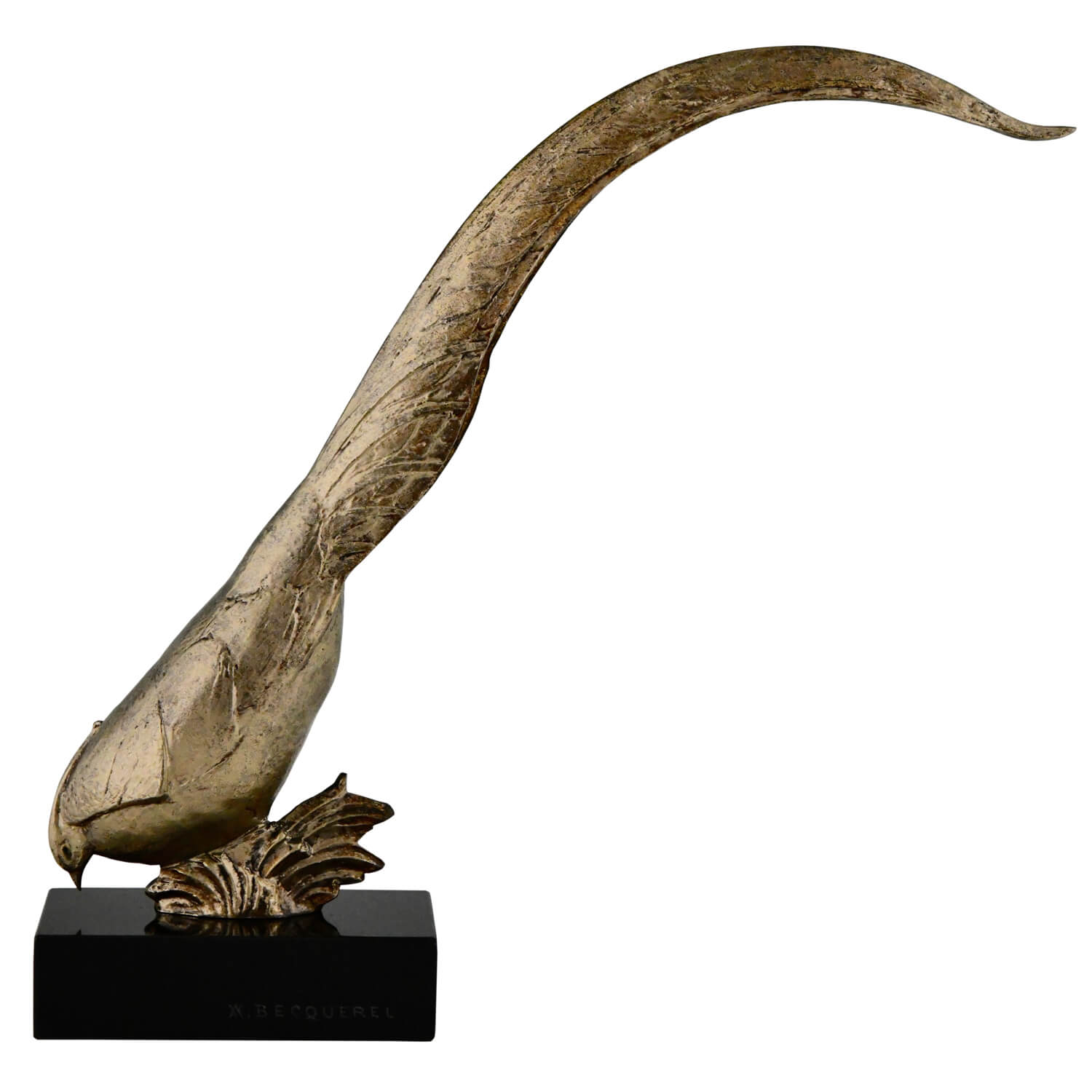 Art Deco bronze pheasant Becquerel - 5