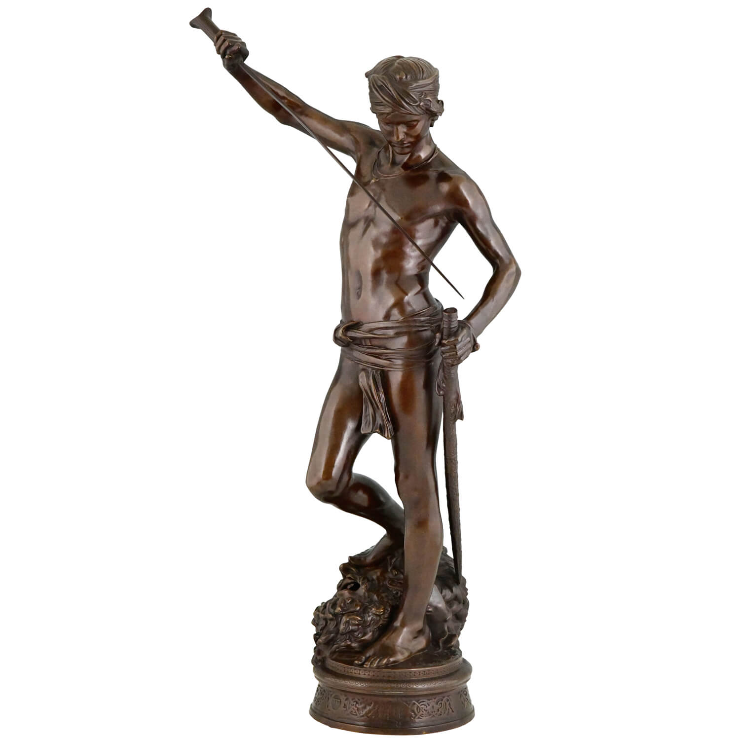 Antique bronze sculpture David Mercie - 8