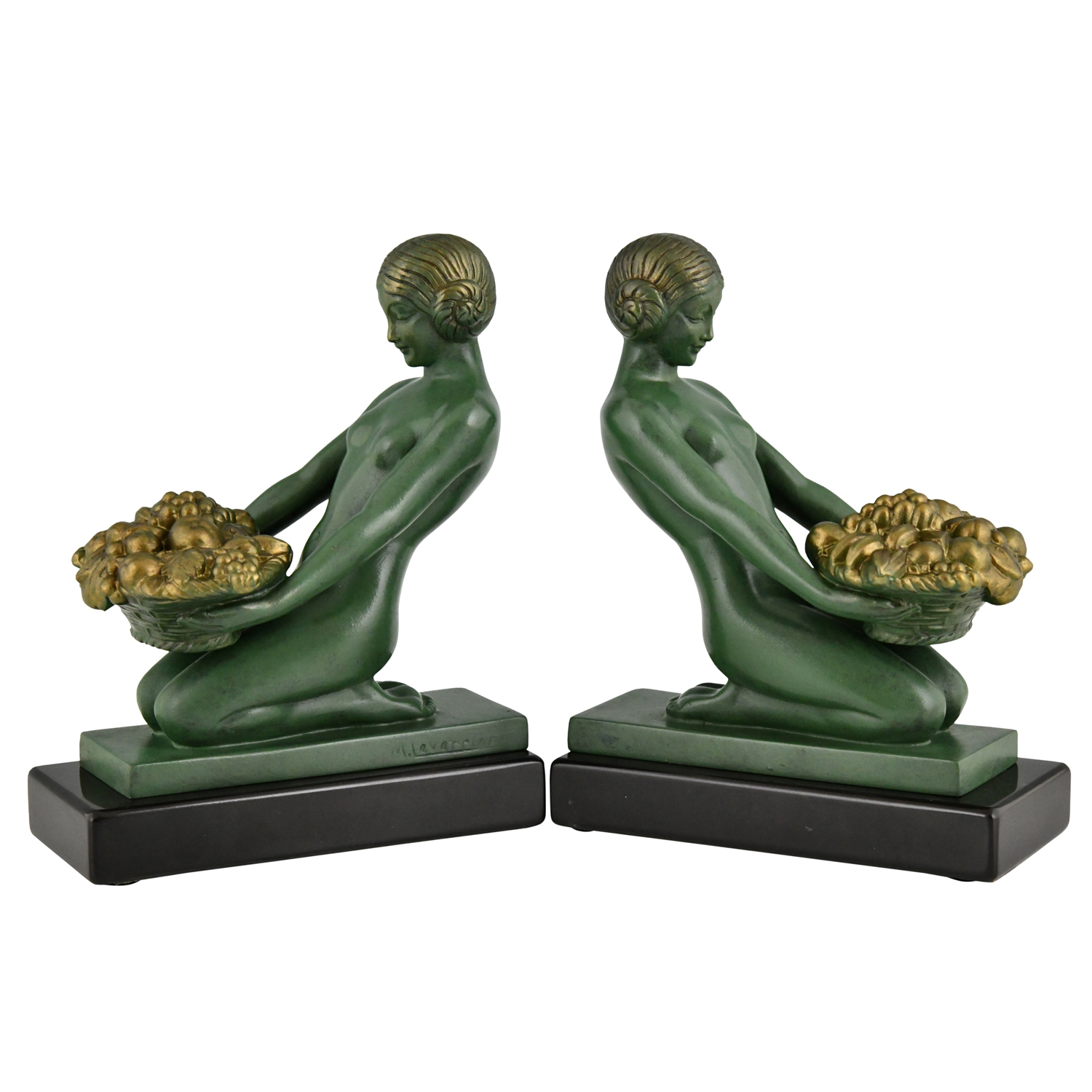 Art Deco nude bookends Max Le Verrier -