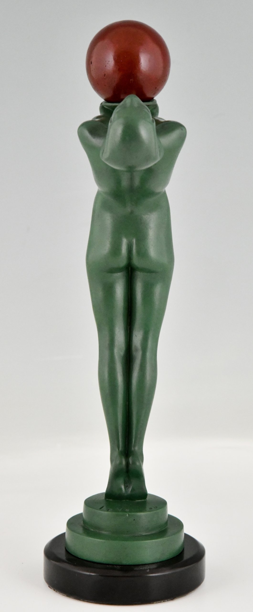 Art Deco sculpture nude with ball