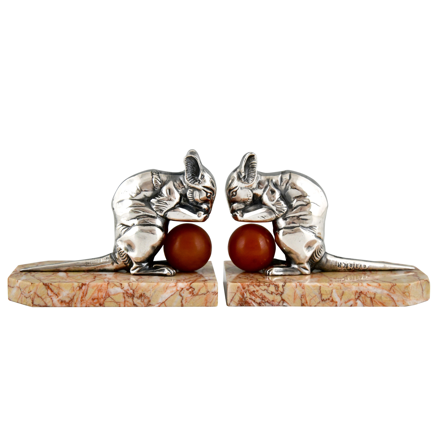 Art Deco mice bookends Moreau