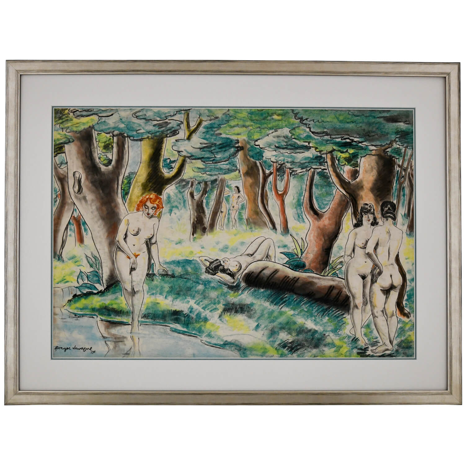 Art Deco painting nude Georges Lavergne - 1