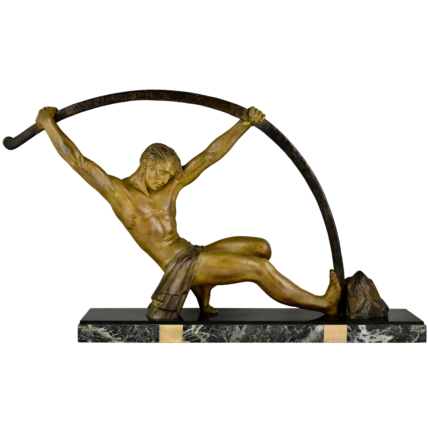 Art Deco Skulptur atletische Mann Age du bronze