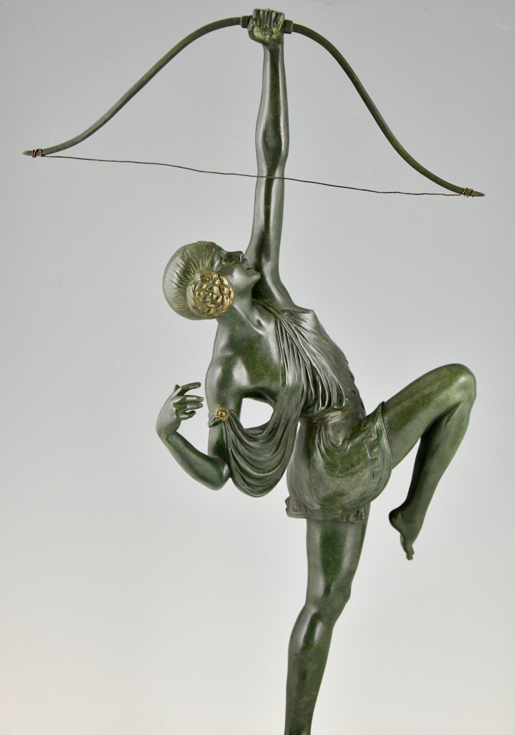 Art Deco bronze sculpture Diana
