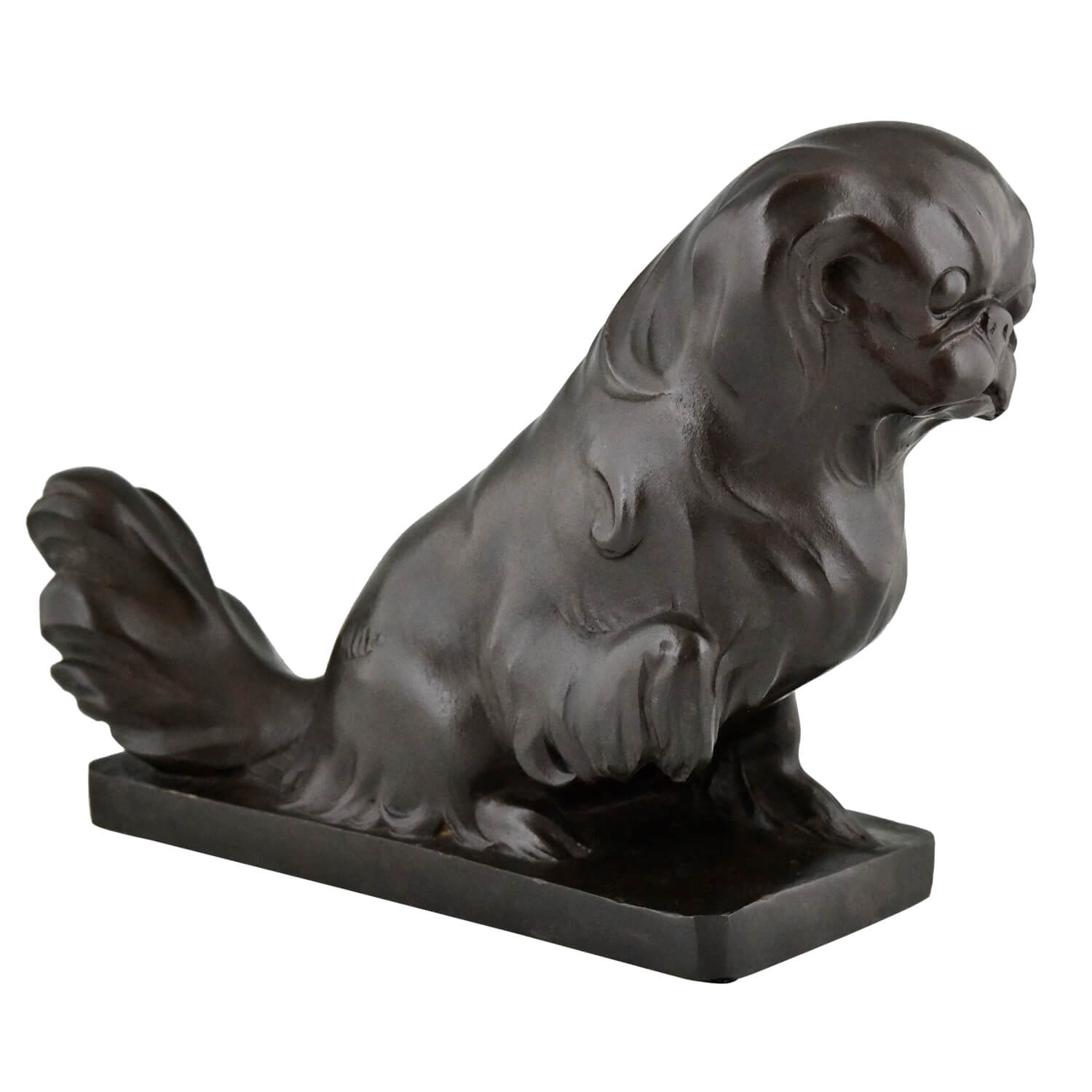 Art Deco bronze Pekingese dog GH Laurent