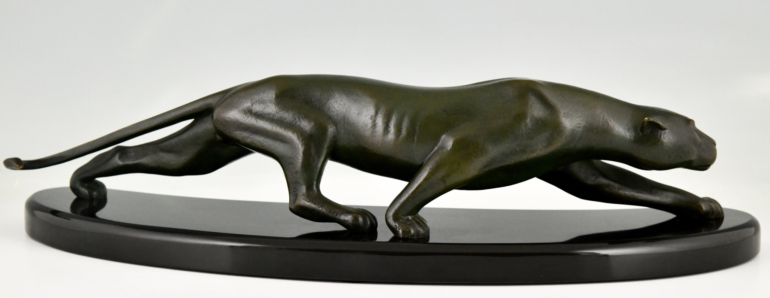 Art Deco Bronzeskulptur Panther