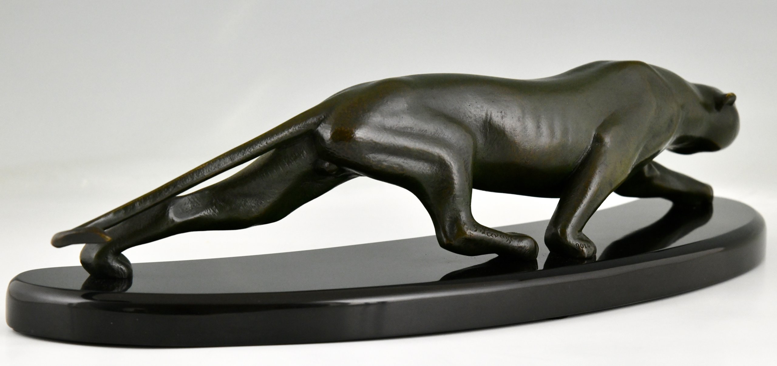 Art Deco Bronzeskulptur Panther