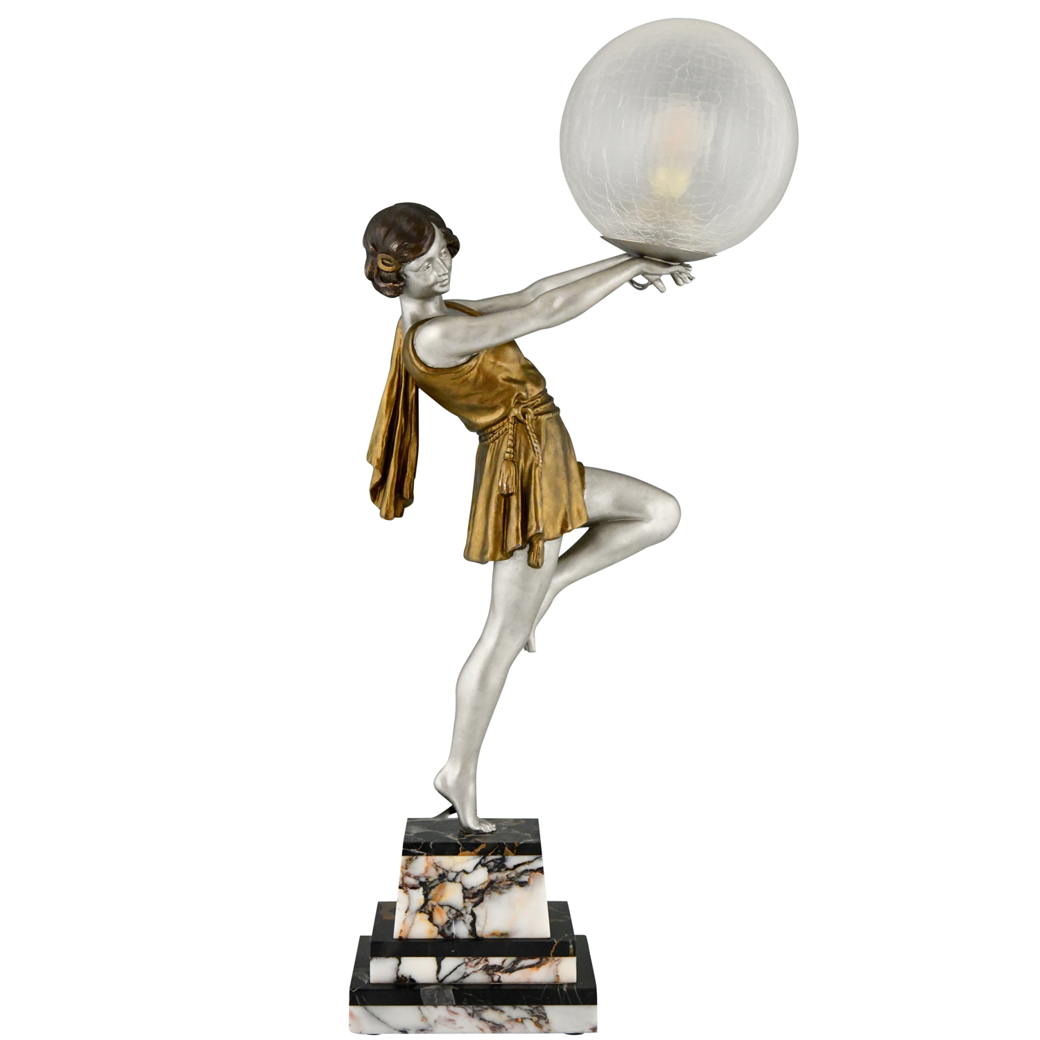 Art Deco lamp Carlier lady - 1