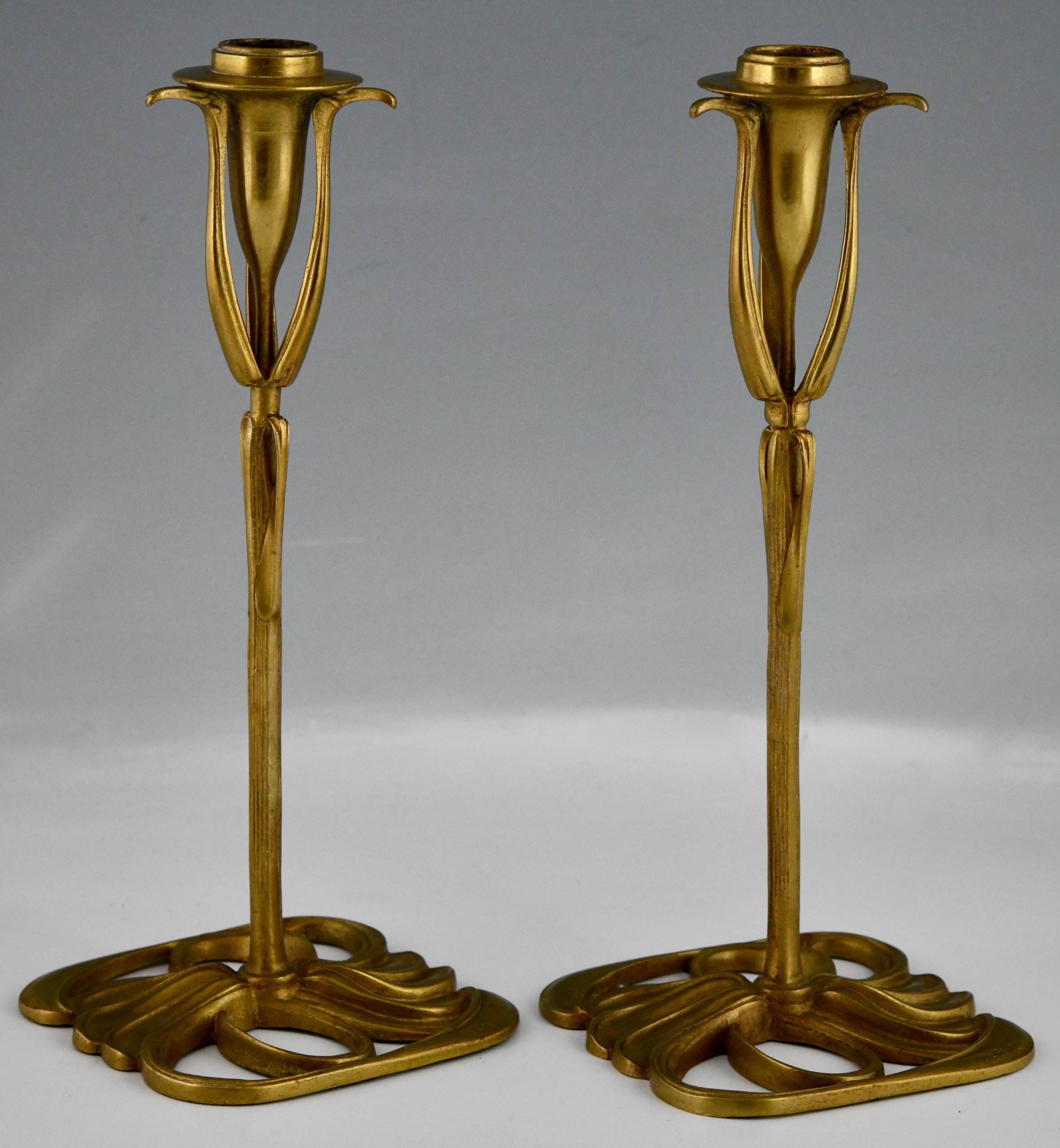 De Feure Art Nouveau candlesticks - 2
