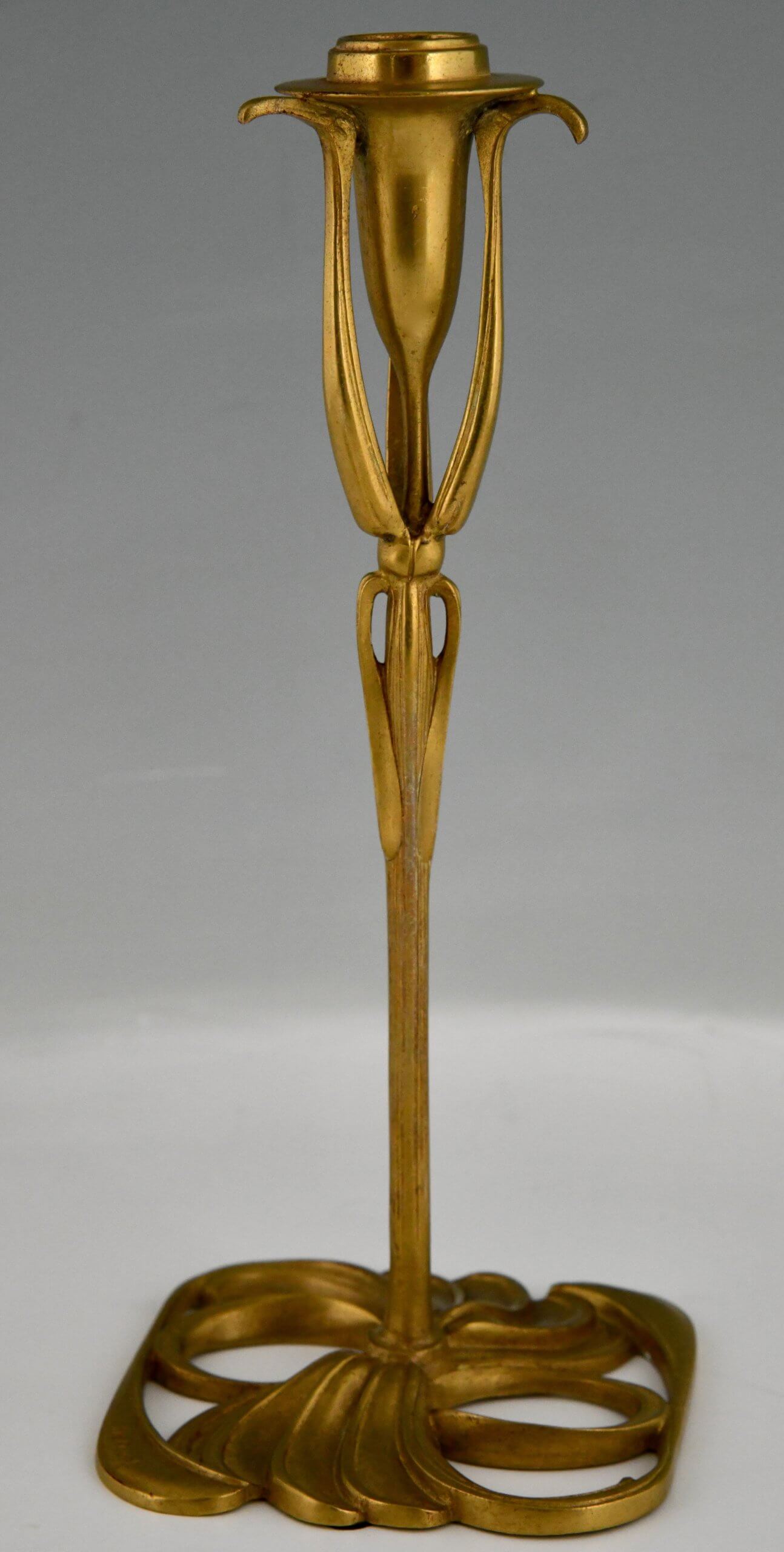 Art Nouveau bronze candlesticks