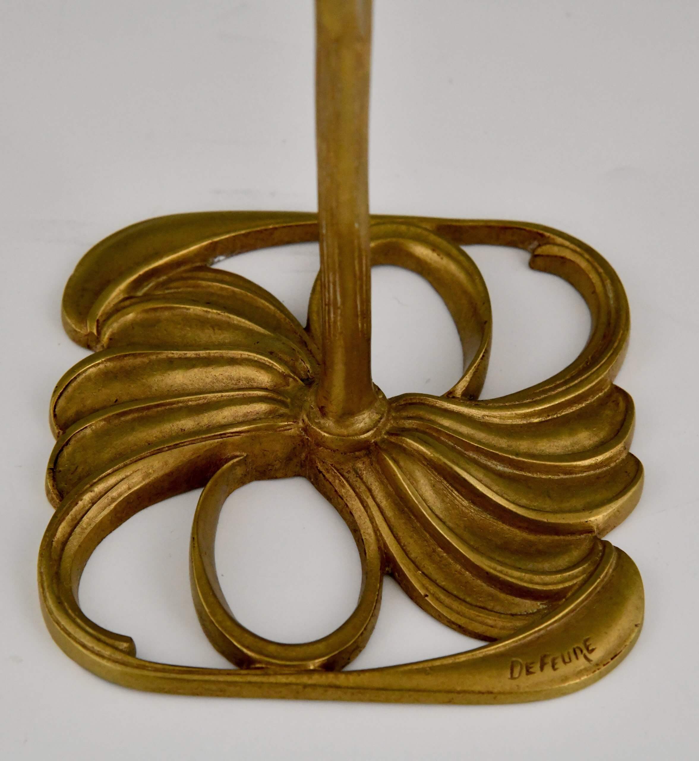 Bougeoirs Art Nouveau en bronze