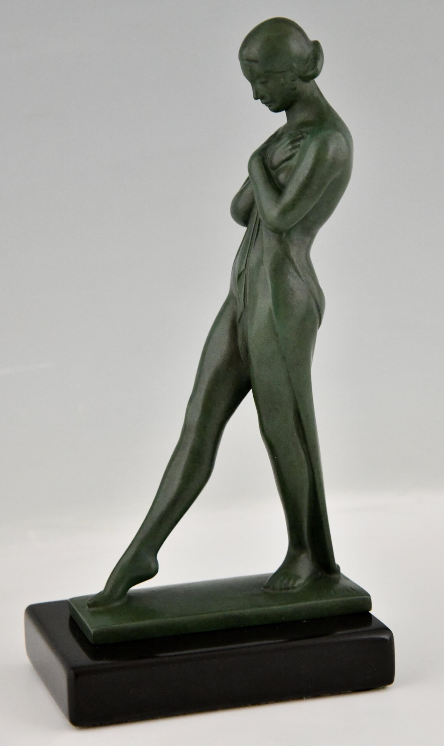 Serre livres Art Deco femmes nues au drapé
