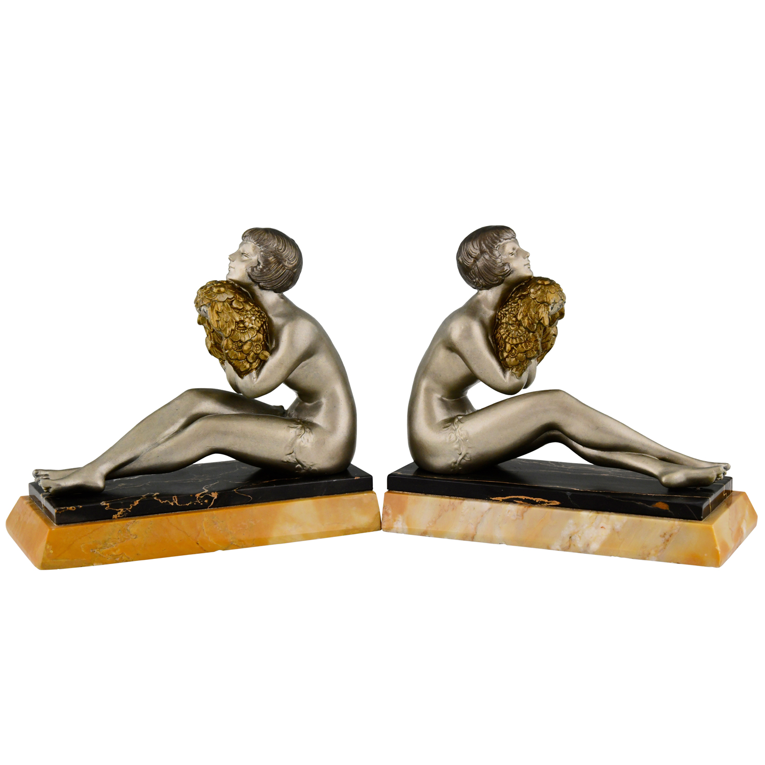 Art Deco bookends nudes Bruns