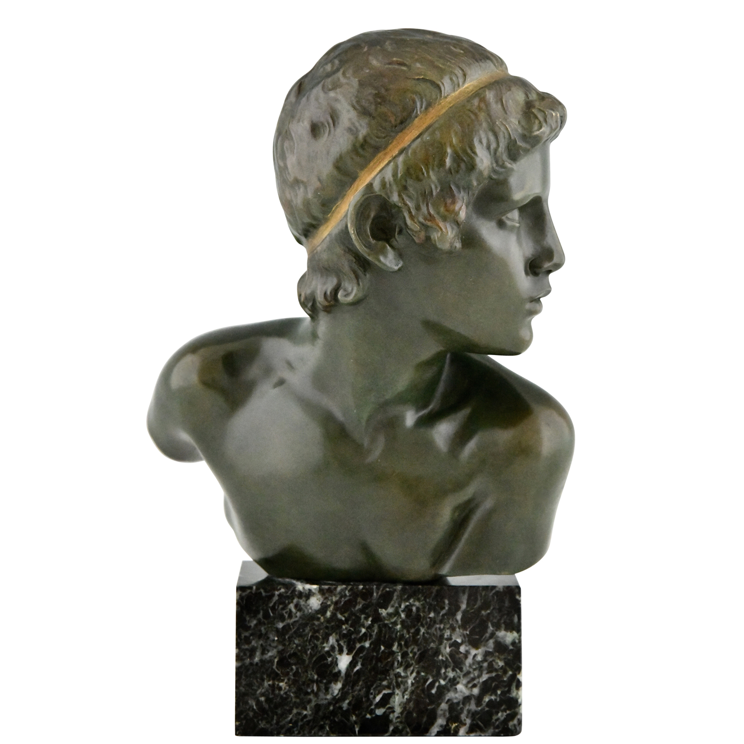 Art Deco bronze bust Achilles Roux - 1