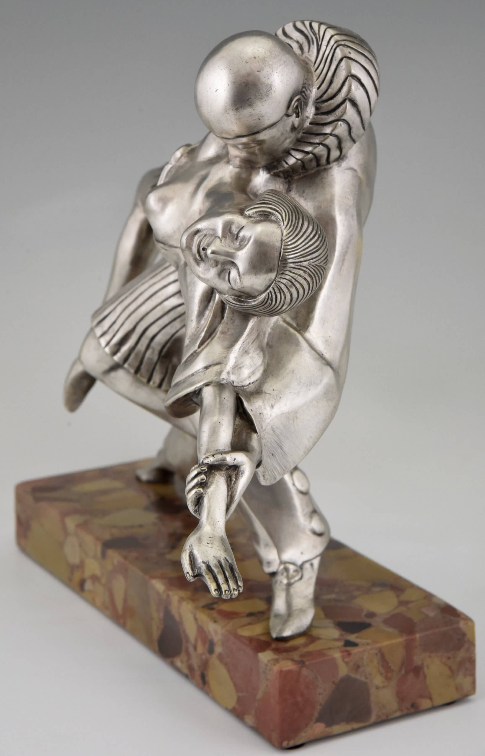 Art Deco bronzen sculptuur kubistische dansers Tango