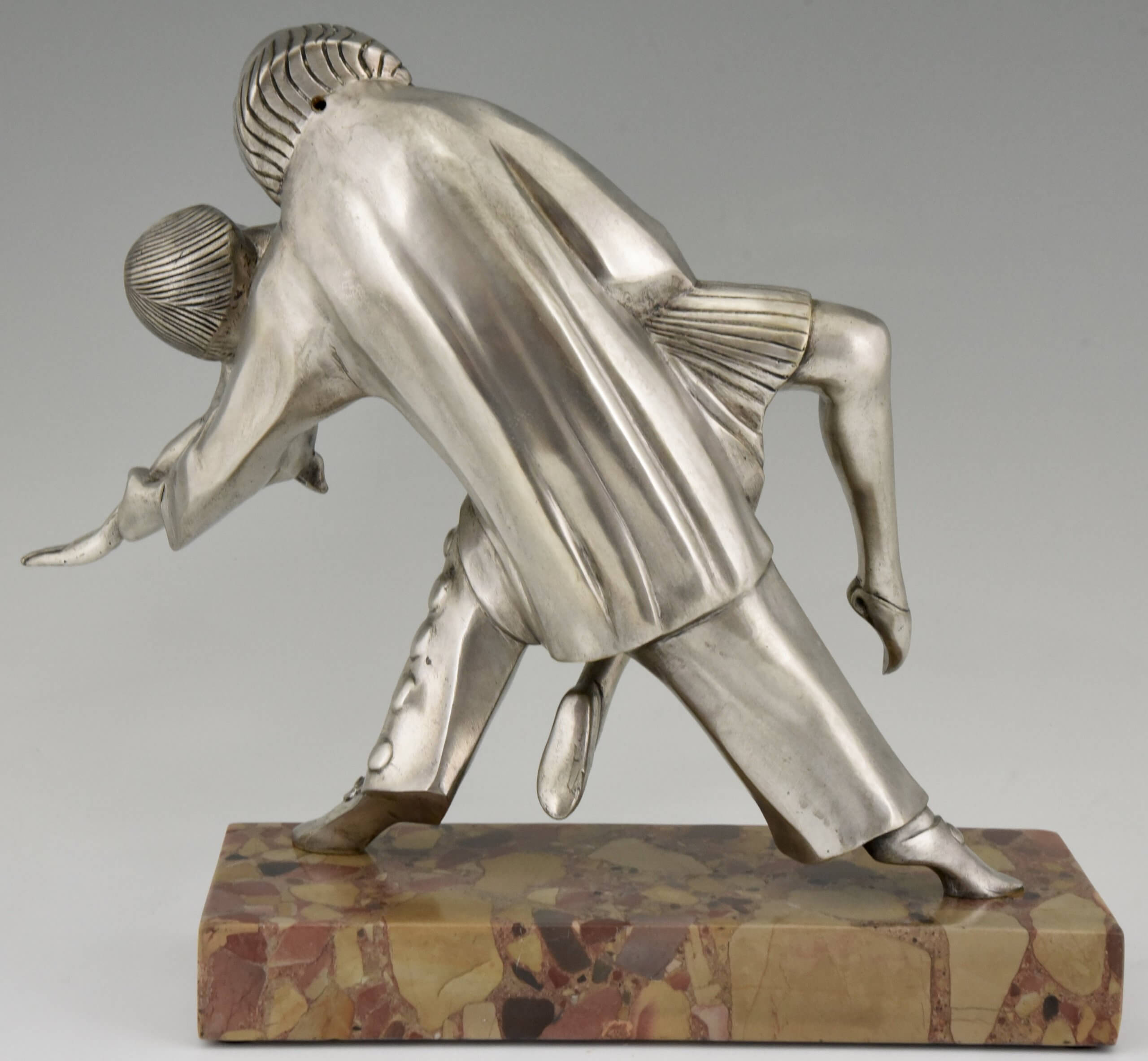 Sculpture en bronze Art Déco danseurs cubistes Tango