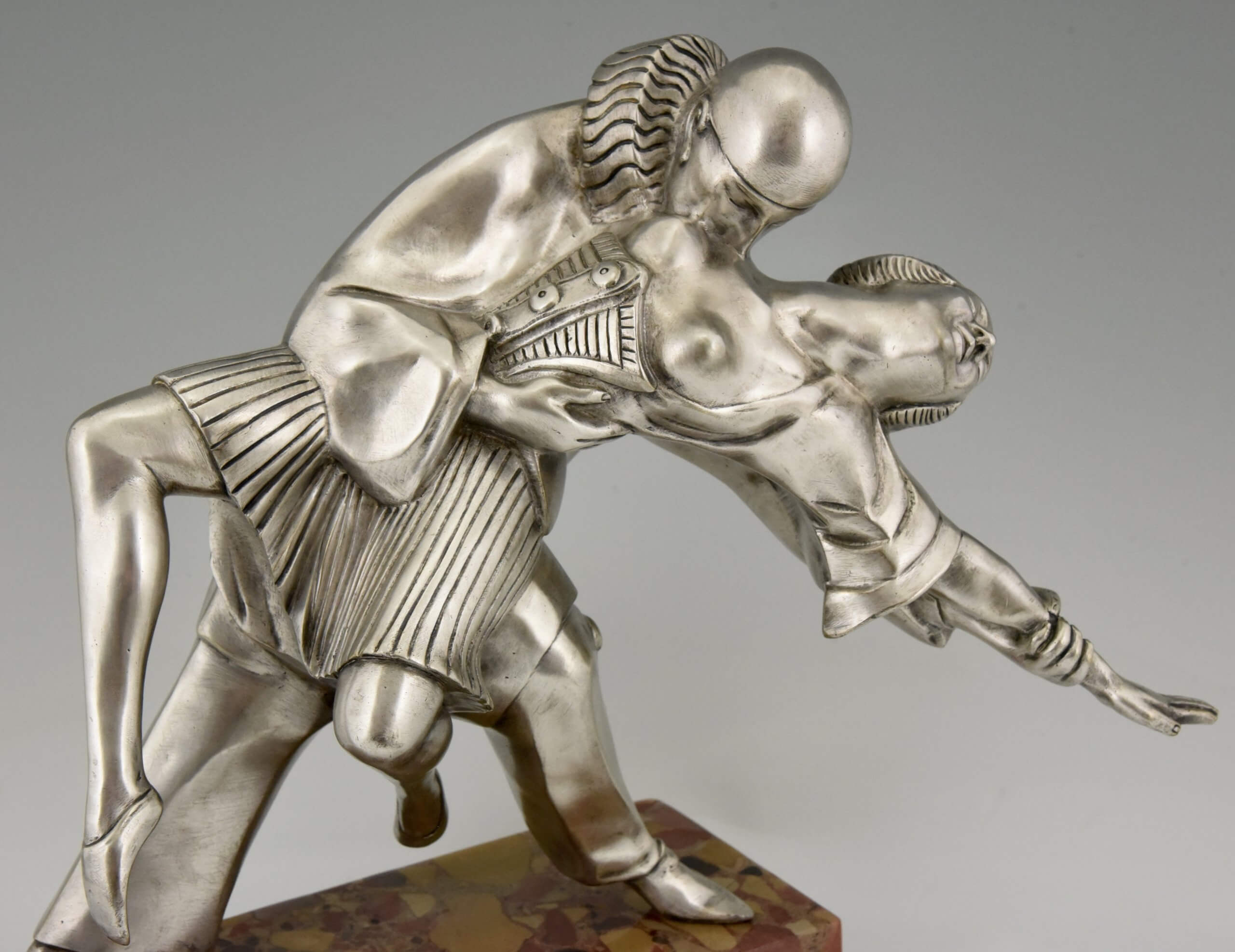 Art Deco bronze sculpture cubist dancers Tango