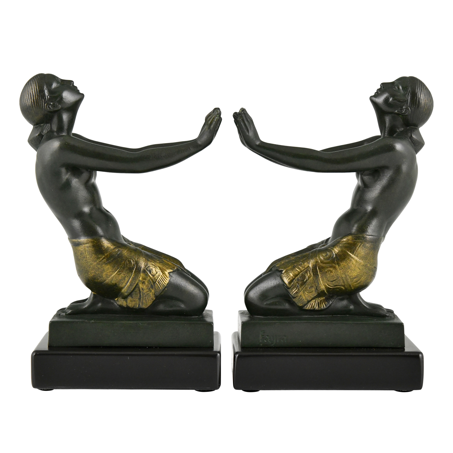 Art Deco nude bookends Fayral -