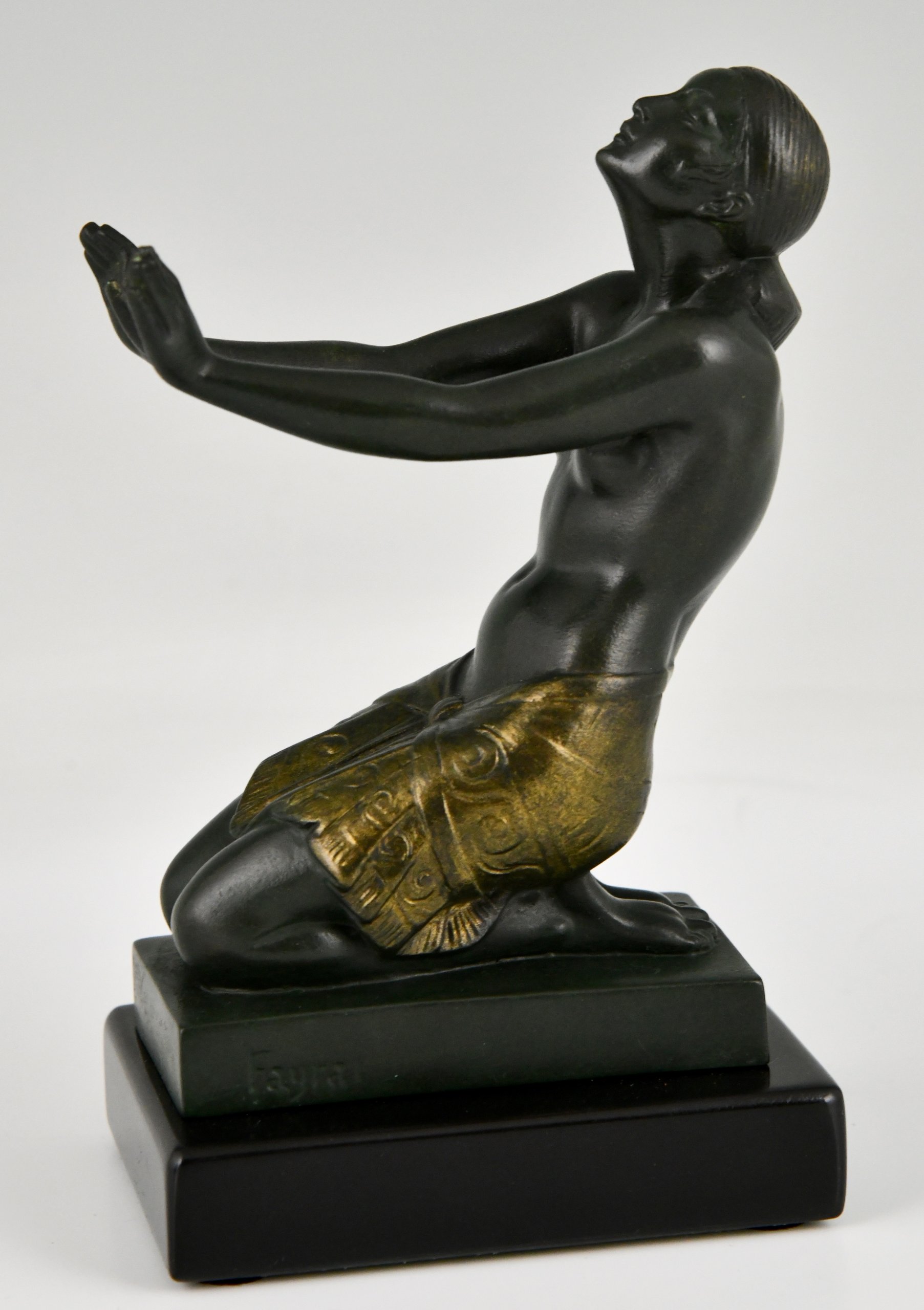 Art Deco bookends kneeling nudes Extase