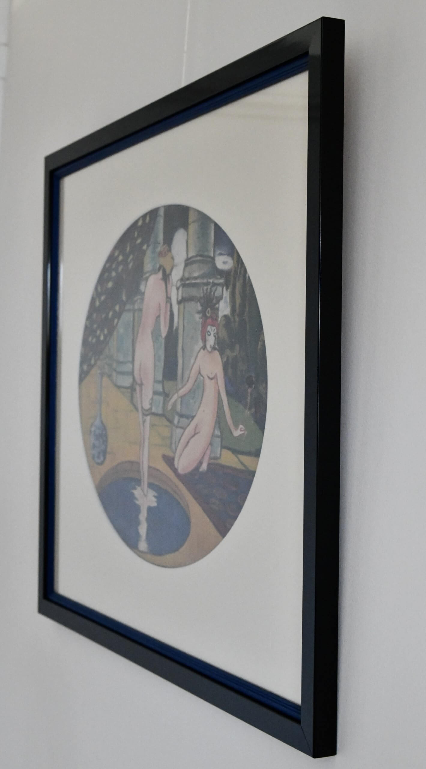 Art deco schilderij met 2 naakte vrouwen