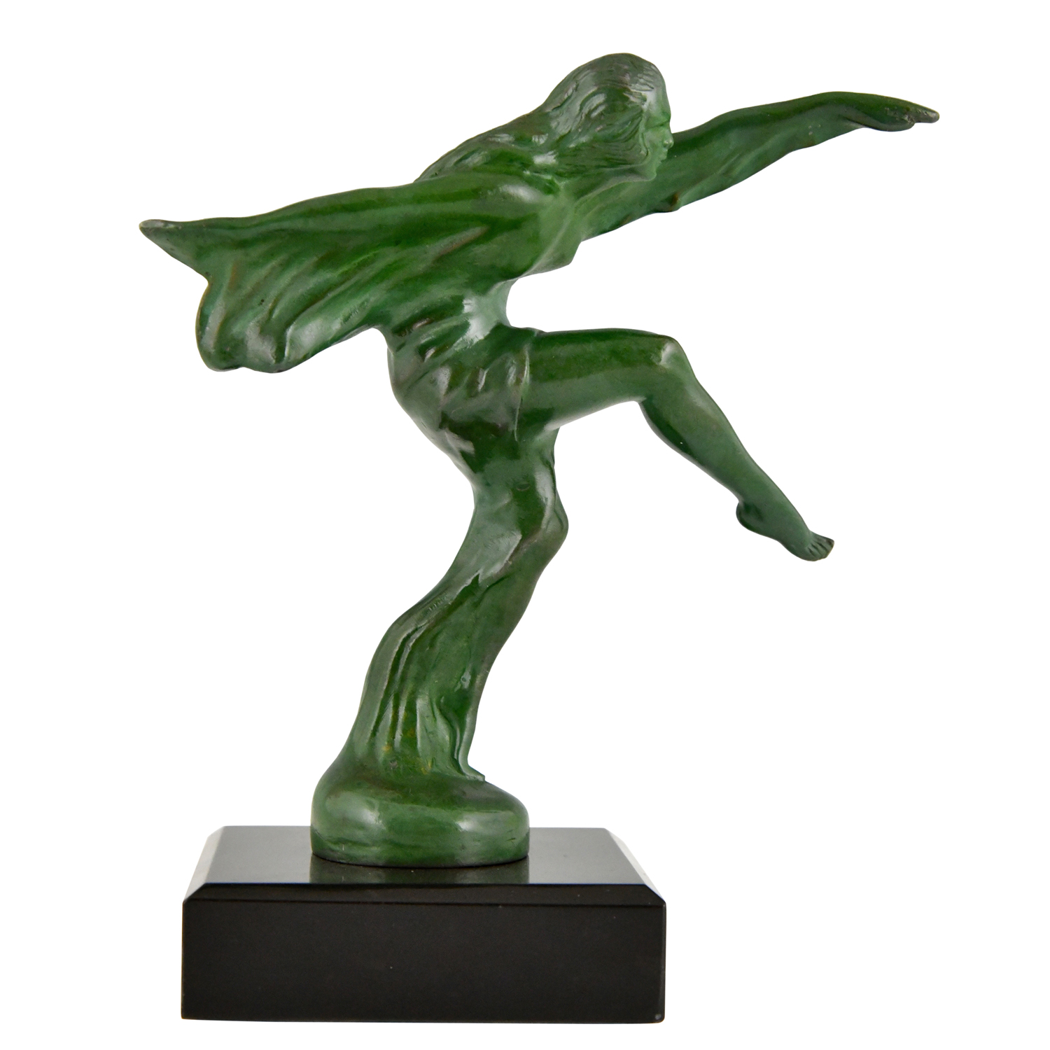 Art Deco sculpture lady Max Le Verrier - 1 2