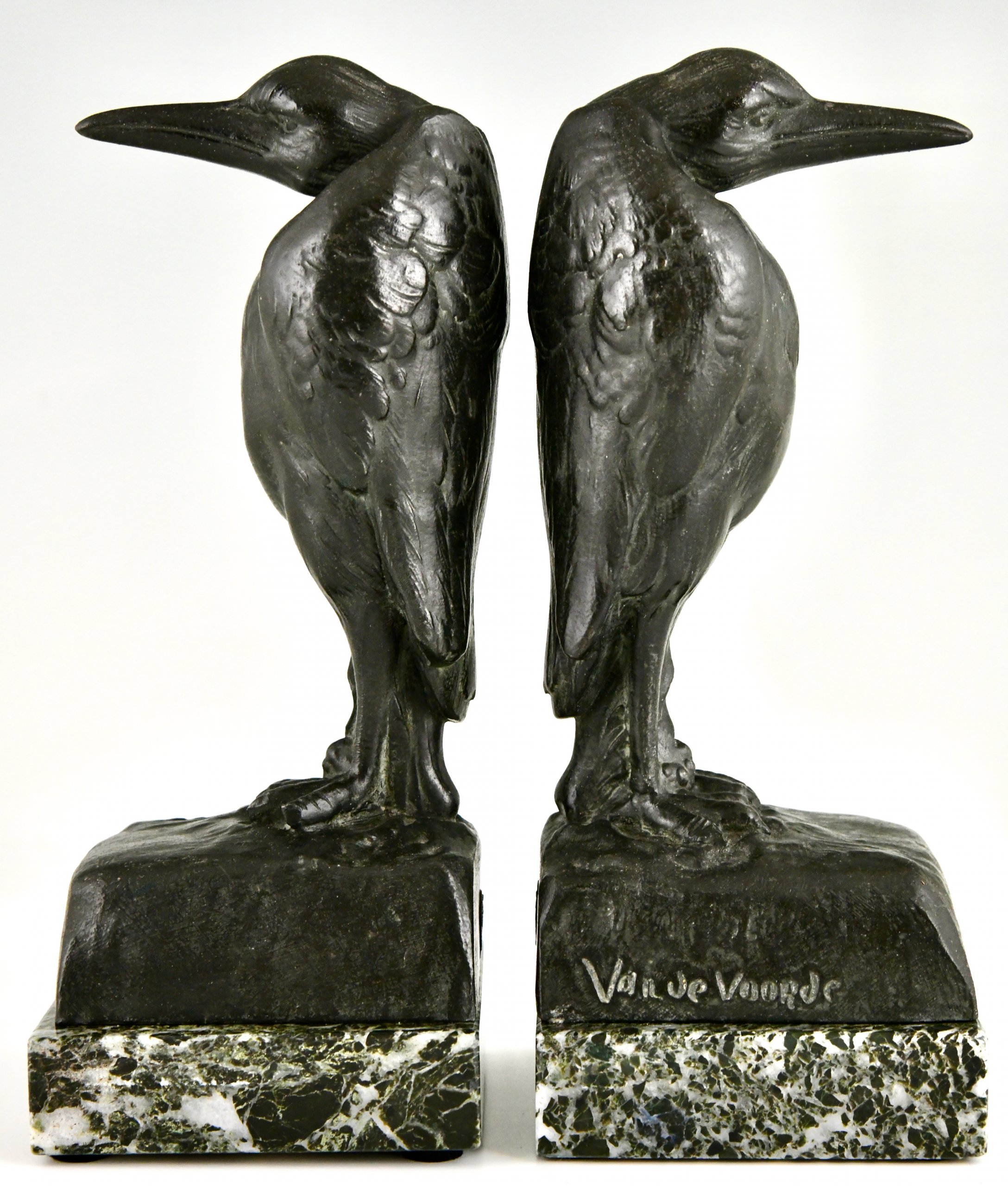 Art Deco Marabou bookends - Deconamic