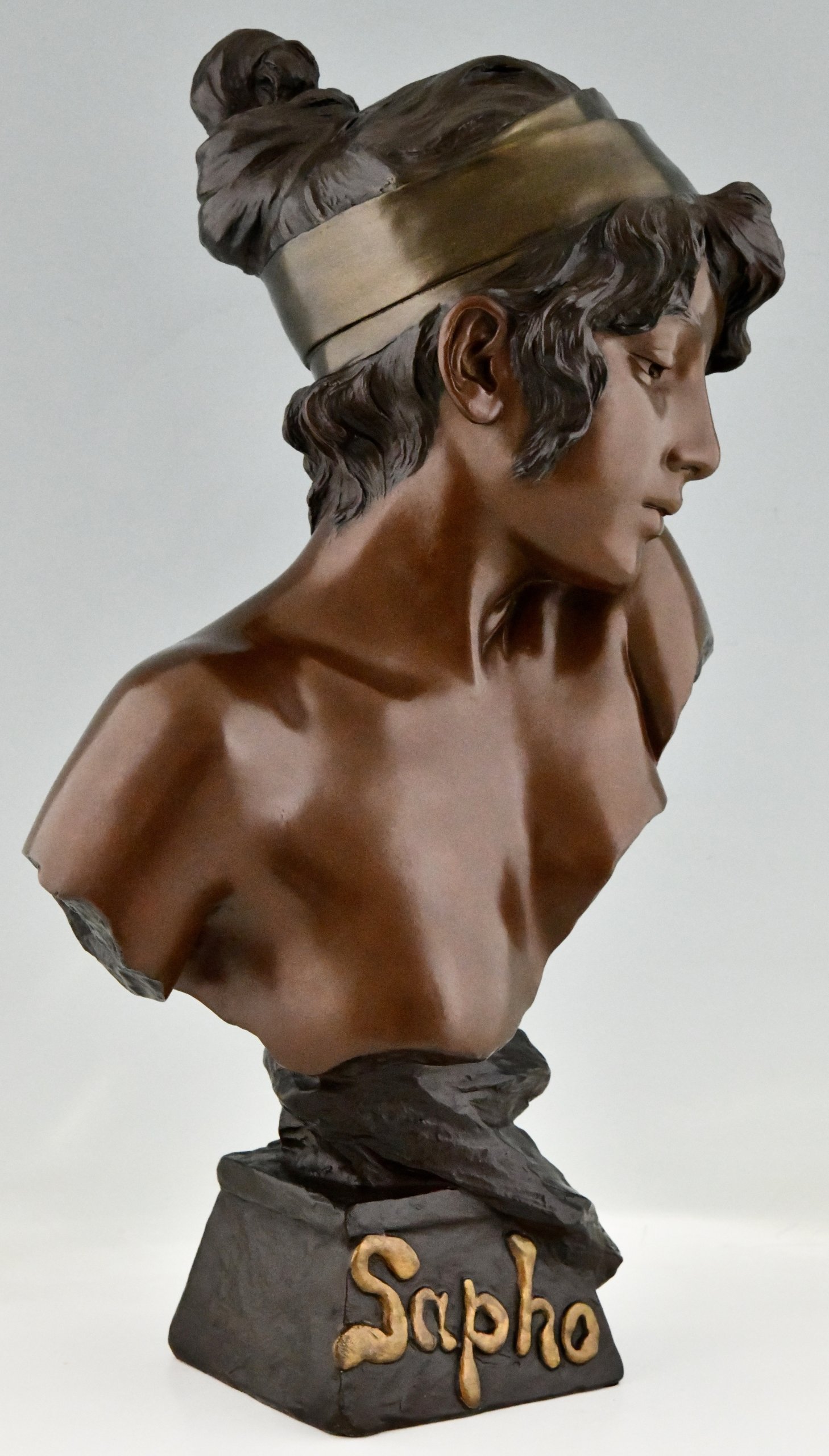 Art Nouveau bust of the poetess Sapho