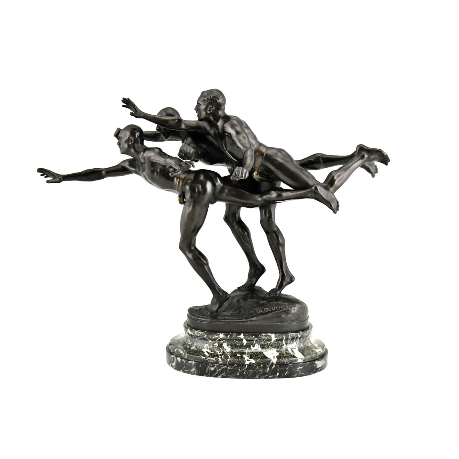 Antique bronze sculpture Boucher au but - 1