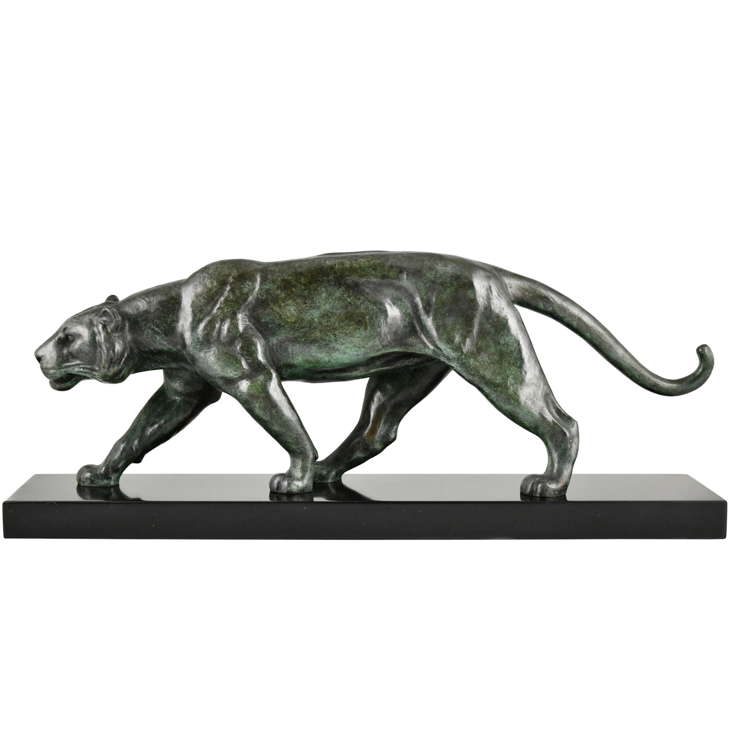 Art Deco bronze panther Ouline - 1