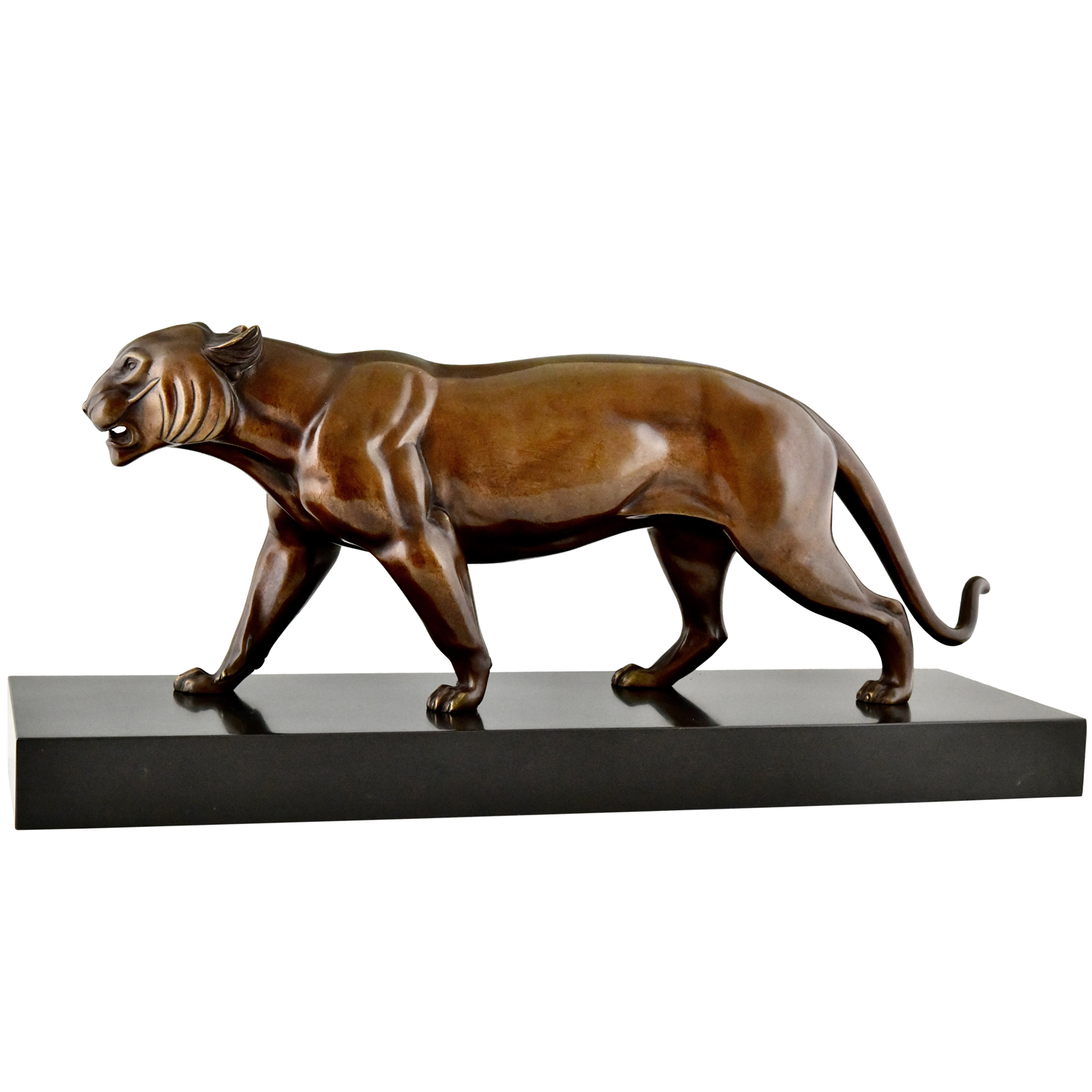 Art Deco bronze panther sculpture Rochard - 2